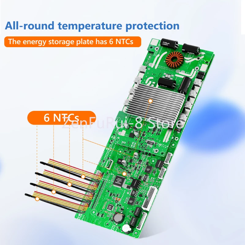 Compatibile Con Inverter Pylontech Canbus Rs485 Bms Smart Bms 8S 16S 24V 48V Batteria Lifepo4 100A 200A Bms