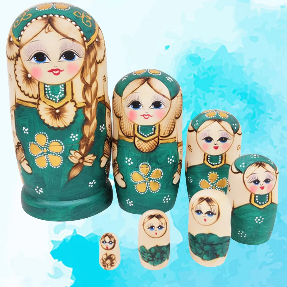 

7 шт., деревянные куклы-подставки для девочек