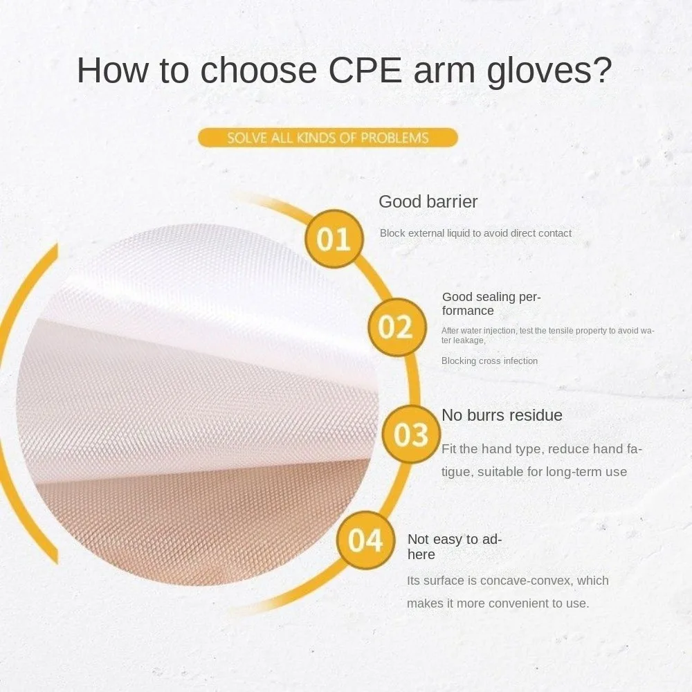 10PCS Multifunctional Disposable Gloves Plastic Waterproof Farm Durable Transparent Cleaning Long