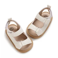 Hollow out soft leather baby girl summer sandals 2023 new baby shoes 1-18 months princess baby beach sandals 3