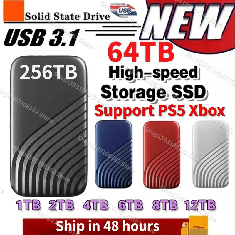 

USB 3.2 Mobile Hard ssd nvme m2 256TB External Hard Drive 32TB High-speed Internal Solid State Drive For Laptop Notebook PS5