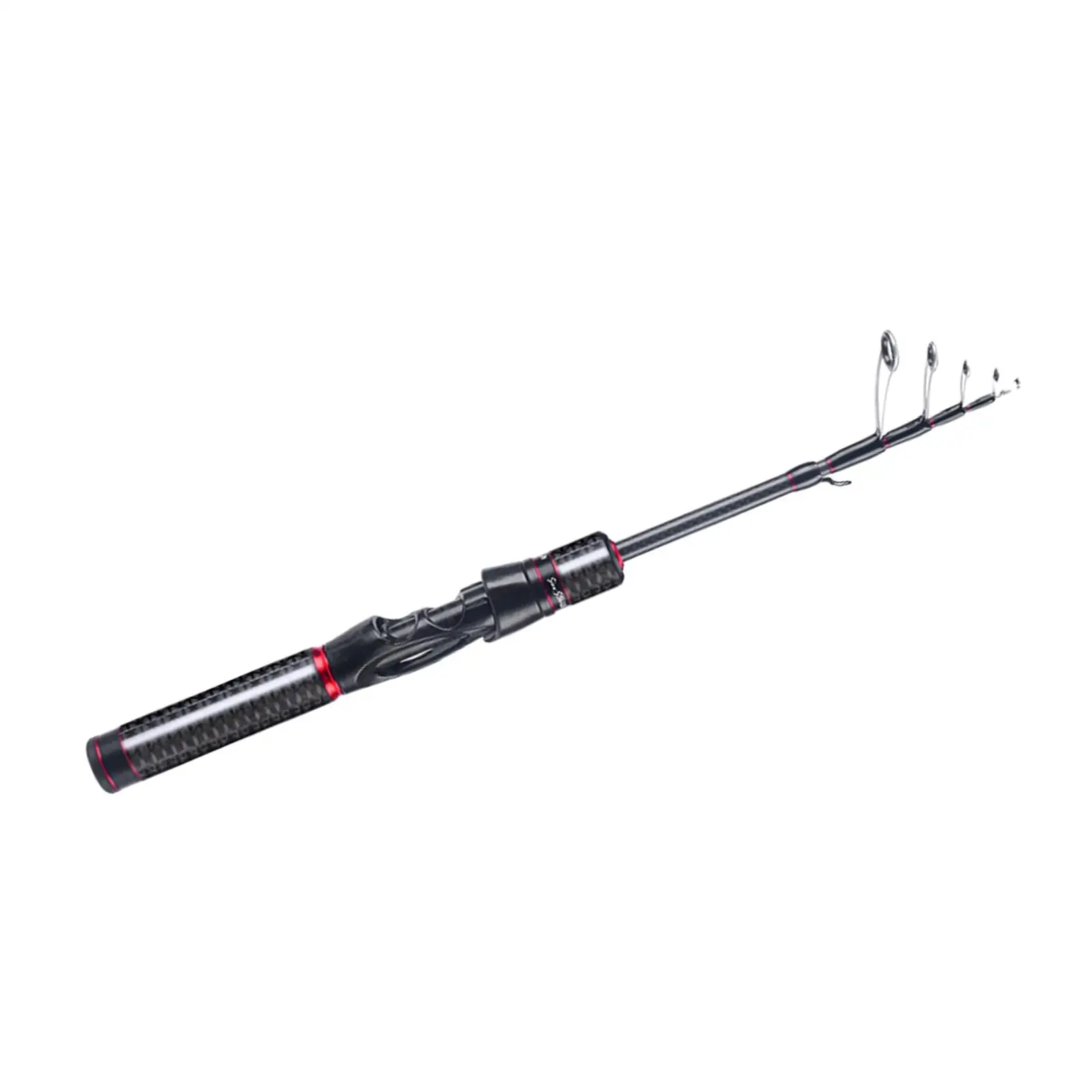 Carbon Fiber Fishing Rod Telescopic Fishing Pole Ceramic Guides Retractable Handle Fishing Tool for Bass Walleye Trout Salmon