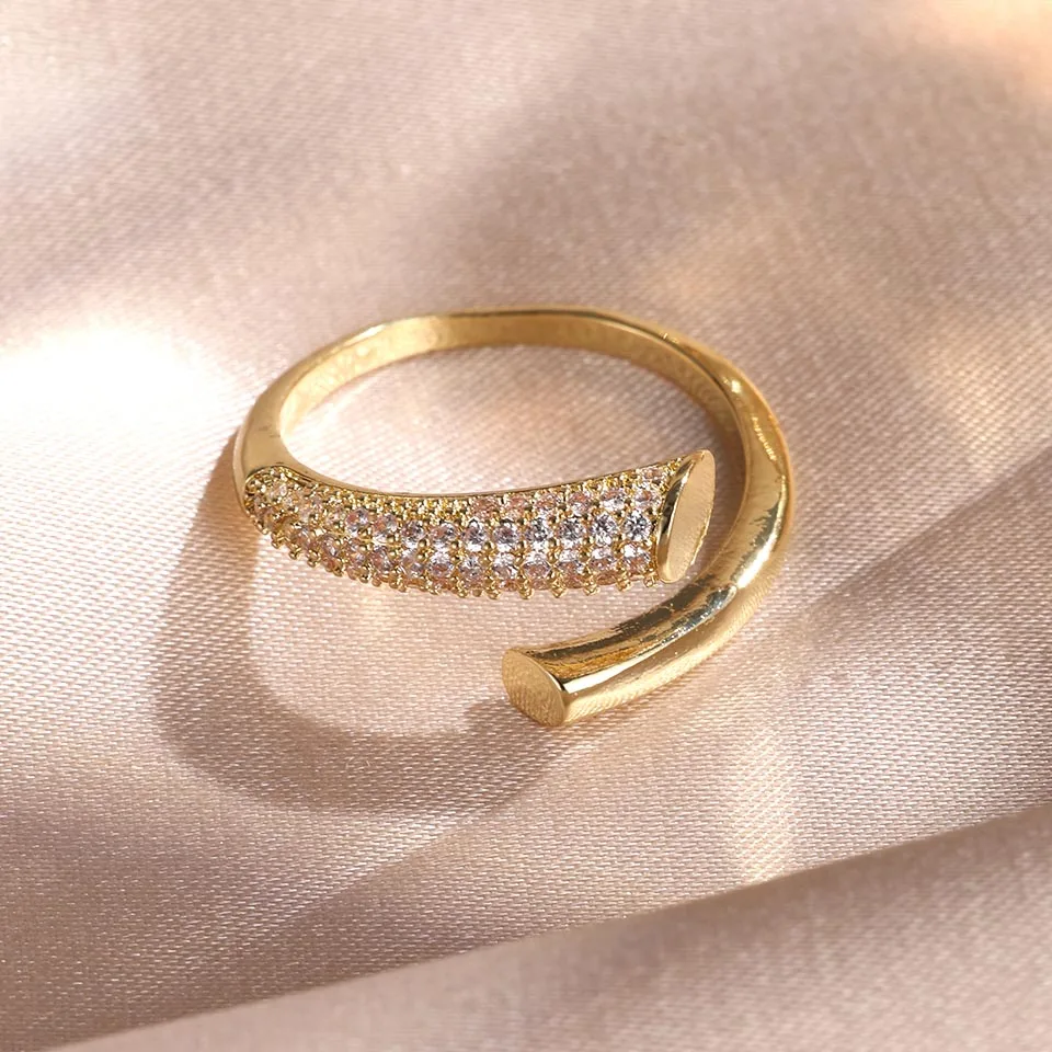 ZAKOL الذهب الأبيض اللون AAA الزركون سوار خاتم مجم...