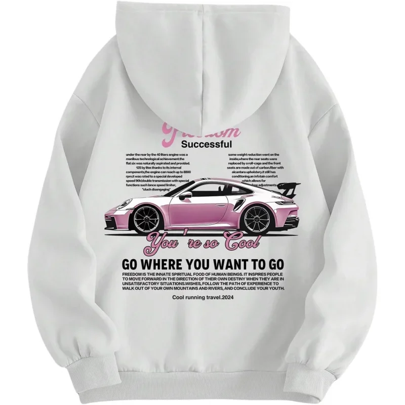 Männer Frauen Hohe Qualität Auto Gedruckt Sweatshirt 2025, Mode Trend Lose Bequeme Klassische Retro Hip-hop Streetwear Pullover – Detail 2
