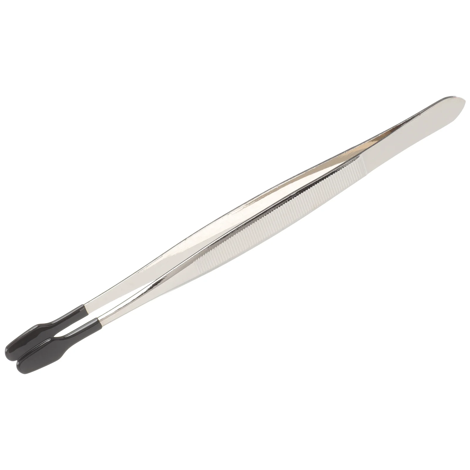 Craft tweezers crafts rubber flat coated stainless steel clip long jewelry coin tongs precision tweezers craft laboratory tool