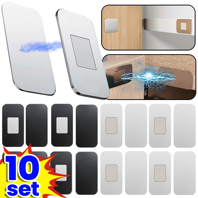 Magnetic Cabinet Door Catches Invisible Ultra-Thin Soft-Catch Drawer Closer Furniture DIY Fitting