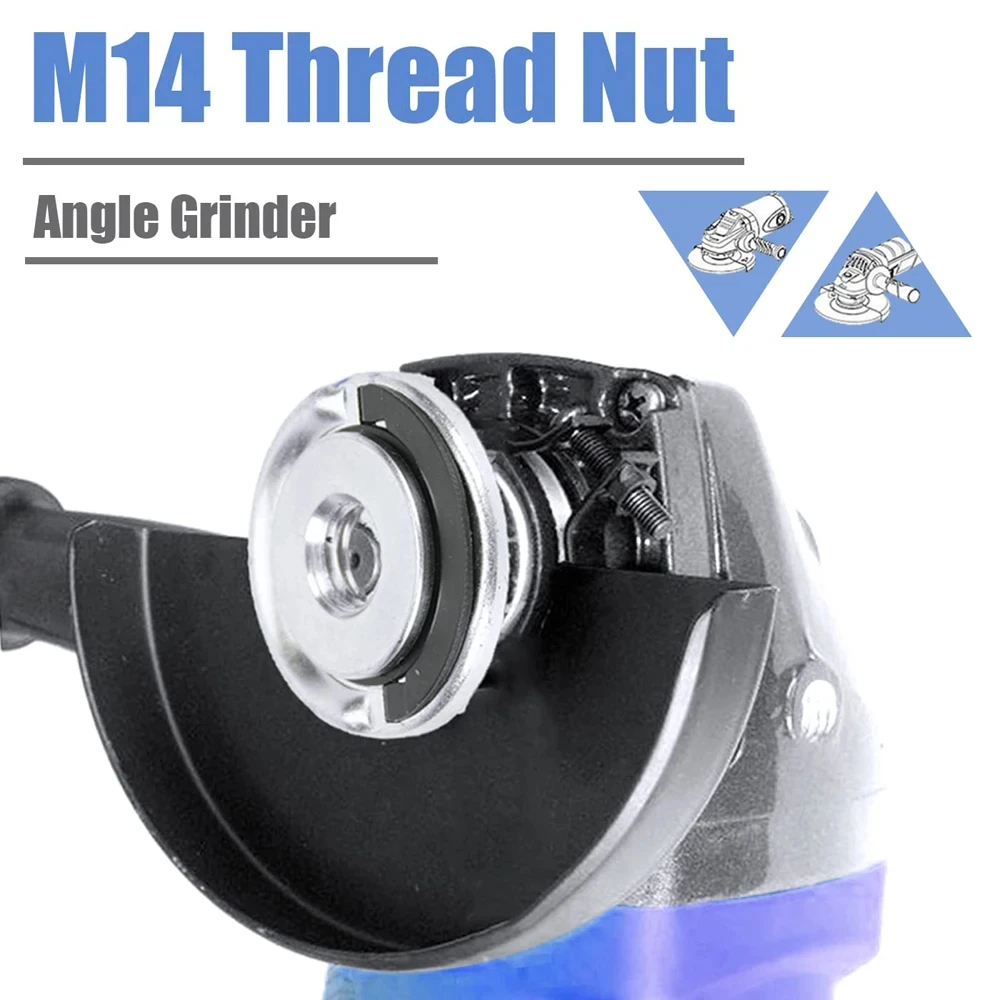 M14 Angle Grinder Quick Release Self-Locking Grinder Pressing Plate Flange Nut Power Chuck for Replacement/Fixing Cutting Discs - Image 2
