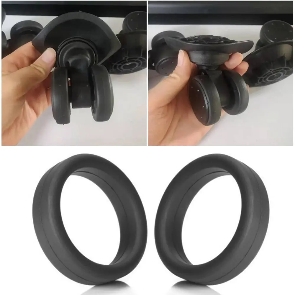 

3Pcs Thick Flat Rubber Ring Durable Diameter 35 mm Silicone Wheel Hoops Elastic Stretchable Luggage Wheel Ring Luggage Wheel