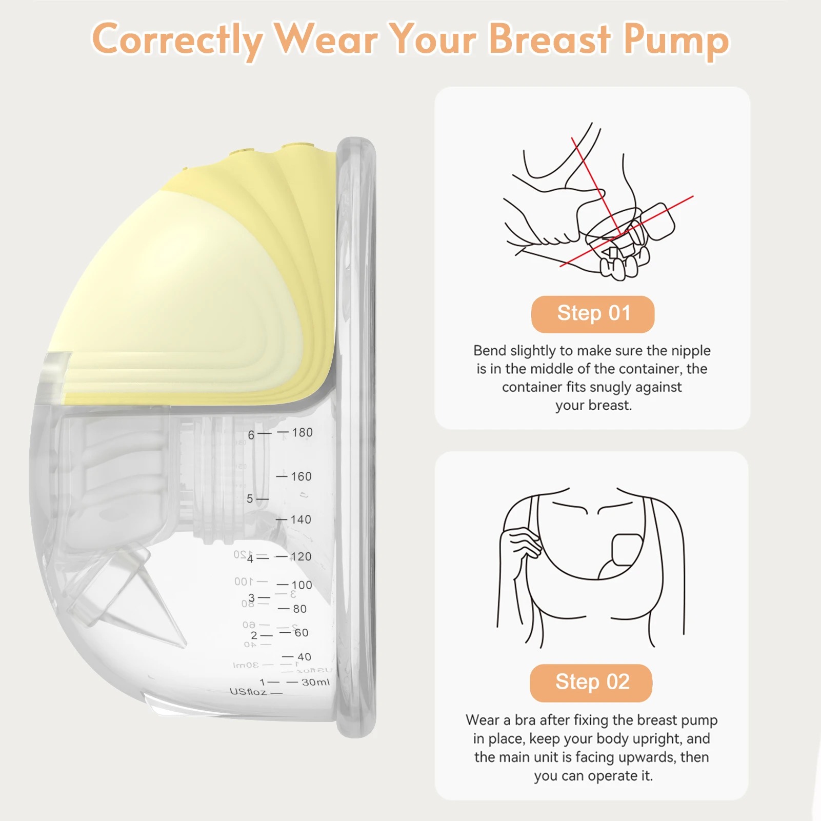 Invisible Wearable Breast Pump Portable Silent Hands Free Electric Breast Pump Milk Puller Comfort Milk Collector BPA-free 5