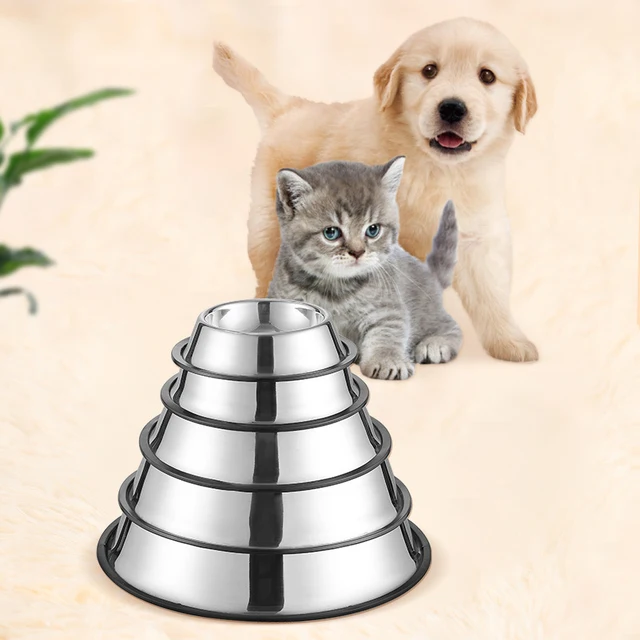 Quality Stainless Steel Pet Dog Bowl Anti-ant Shape Pet Supplies Anti-Tipping Thickened Easy to Clean Non-Slip 2