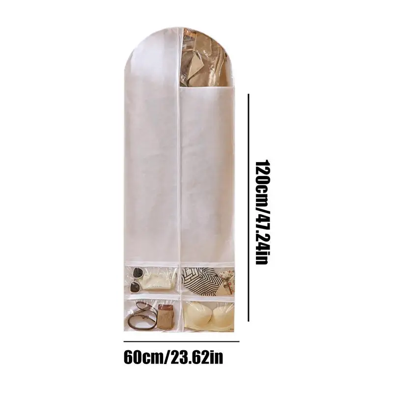 Suit Cover Bags Large Capacity Suit Bag With Clear Window Reusable Household Organizing Supplies Wardrobe Organizer For Jackets 6