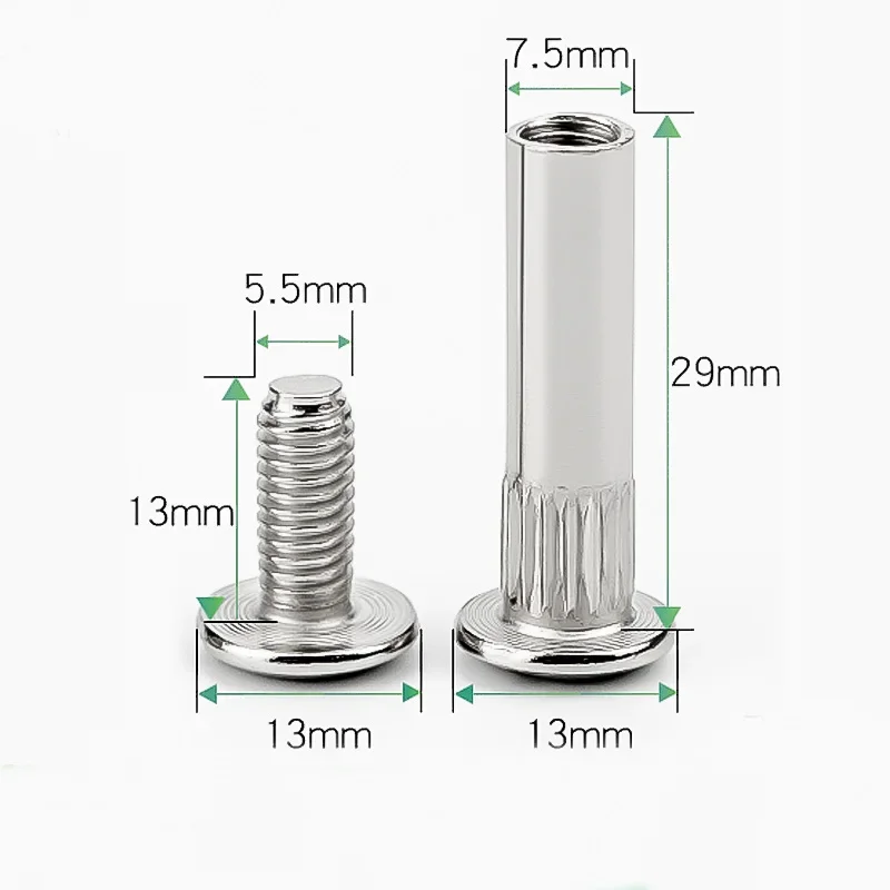 Wardrobe butt screw snap screw splint nut cross tap stud cabinet assembly connector rivet