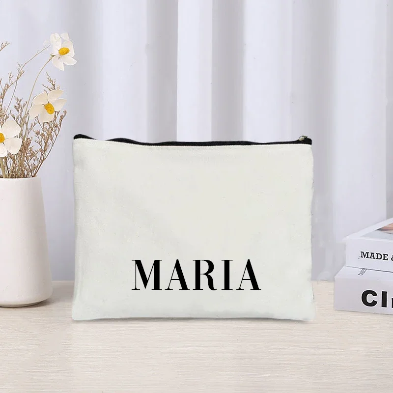 

Personalized Name Make up Bag for Women Cosmetics Perfume Storage Bag Travel Necessities Organizer Custom Toiletry Pouch Bags