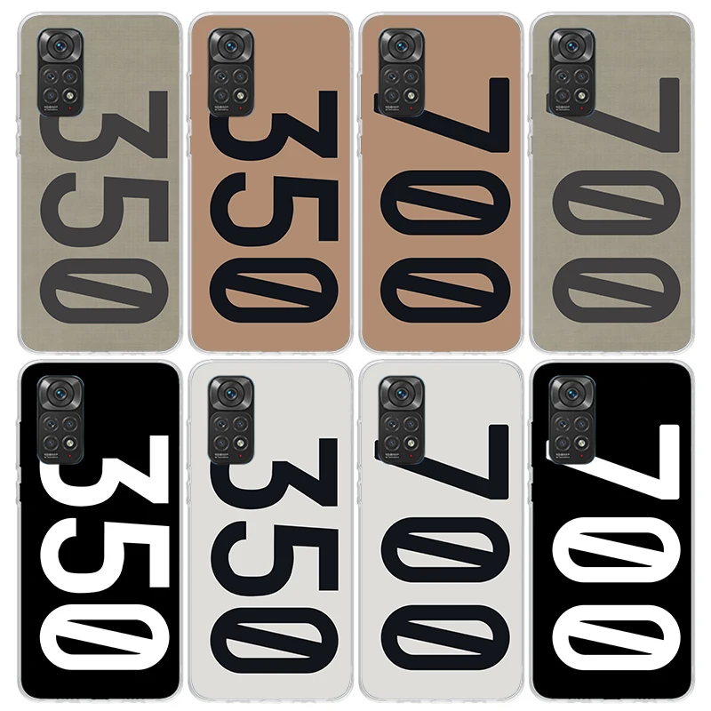 350 700 Custodia Per Telefono Yeezy-Design Per Xiaomi Redmi Note 12S 12 11S 11 10S 10 Cover 11E 11T Pro Plus 9 9S 9T 8 8T 7 Print Fundas