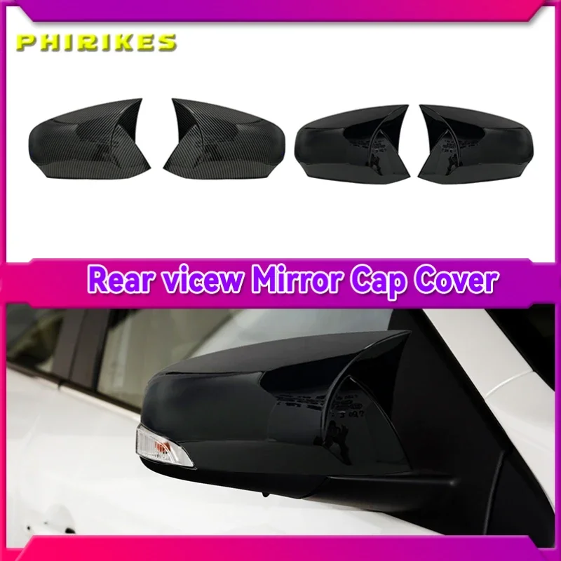 

New Bat Style High Quality Abs Plastic 2 Pieces Mirror Covers Caps RearView Case Gloss Black For Renault Fluance için 2010-2016