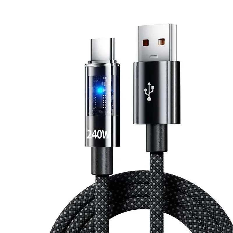 Ultra-Durable Nylon Braided USB C Cable with 240W Super Fast Charging Capability