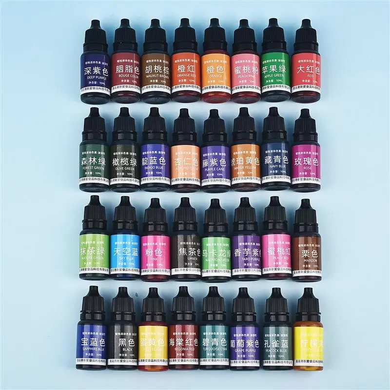 Candle Dyes Pigment Soap Dye Pigments 24 Color 10ml Candle Soap Pigment Liquid Colorant Resin Coloring Dye for DIY Candle Soap Epoxy Resin Mold Craft Making Pigments