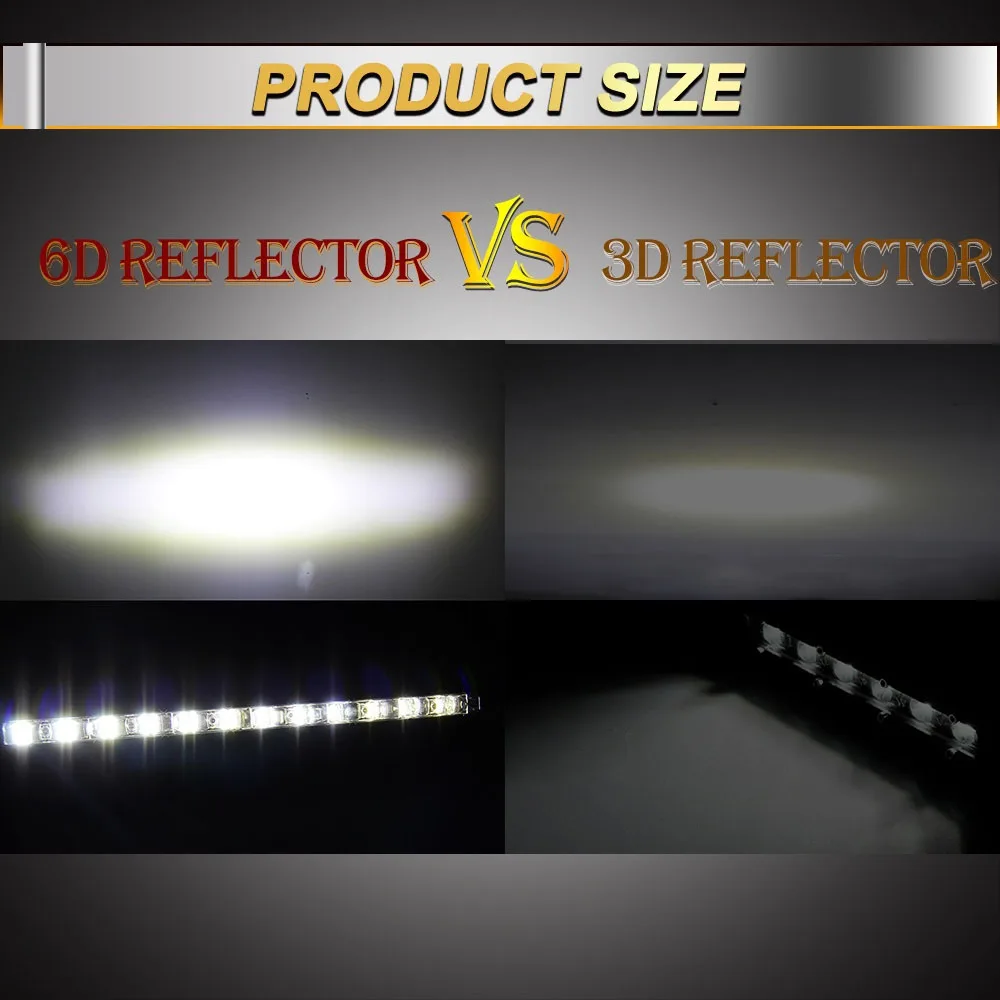 6D Slim Led Light Bar 12V 8\