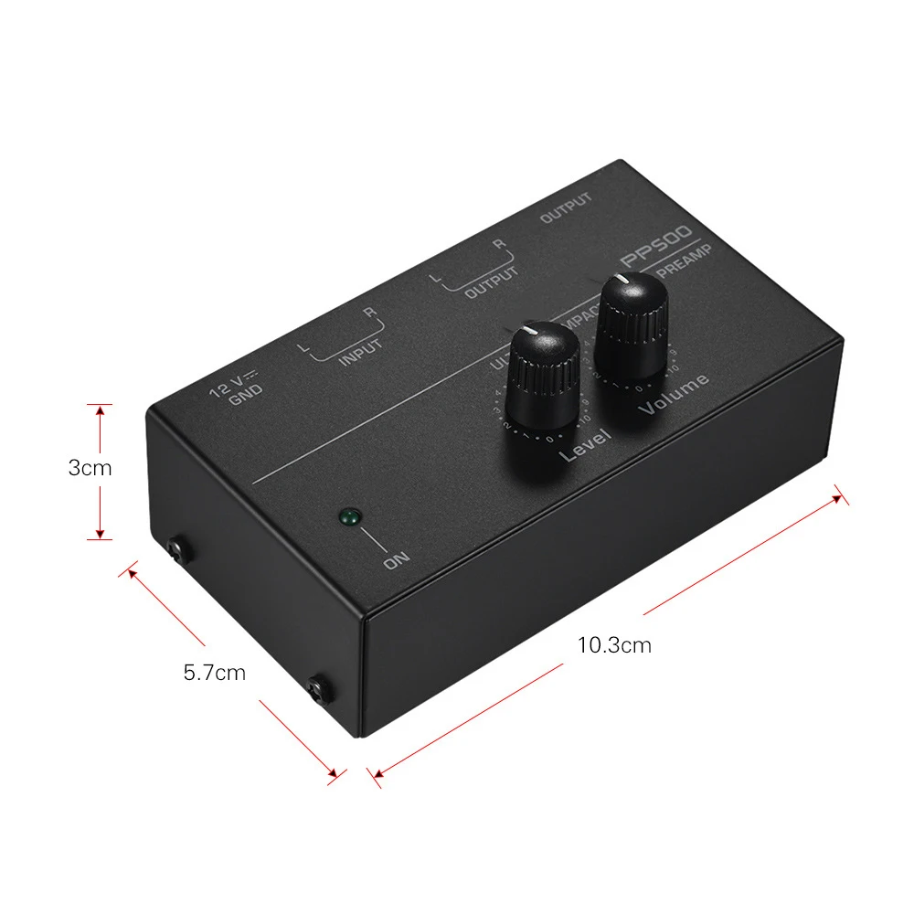New PP500 Phono Preamp Preamplifier with Level Volume Control for LP Vinyl Turntable 4