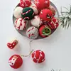 4PCS Christmas Snowflake Felt Balls 2024 Christmas Felt Ball Socks Xmas Tree Pendant Ornaments Festive Holiday Home Decorations 2