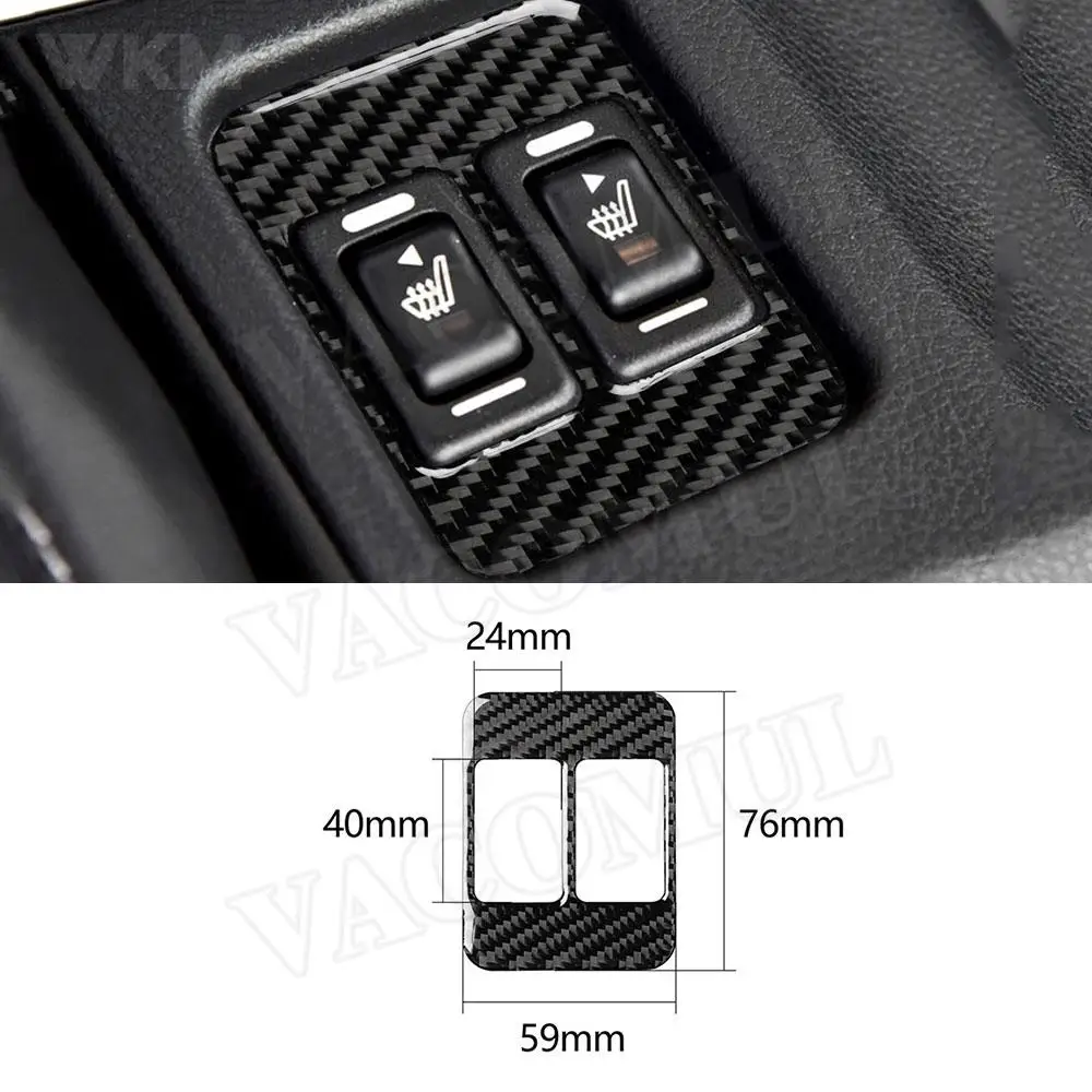 

Carbon Fiber Car Seat Heating Switch Button Trim Frame Cover Sticker For Toyota GT86 FT86 ZN6 Subaru BRZ 2013-2019