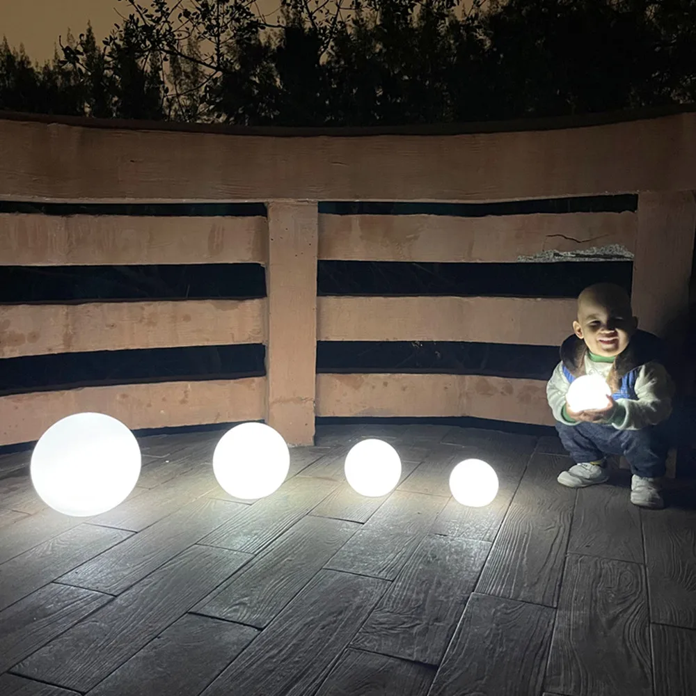 Rechargeable LED Glowing Ball Light for Kid Adult RGB Color Changing Globe Night Light Remote Garden Party Decor crystal ball lights