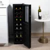 Bottle Slim Dual Zone Wine Cooler, Black Thermoelectric Wine Fridge, 1.9 cu. Ft (53L) Freestanding Wine Cellar, Red, White 3