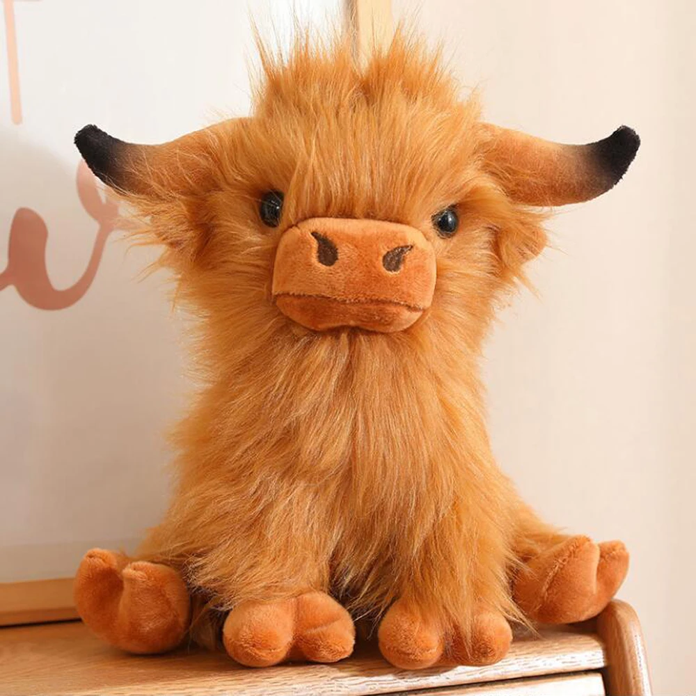 Cow Simulates Scottish Highland Cattle Plush Stuffed Toys