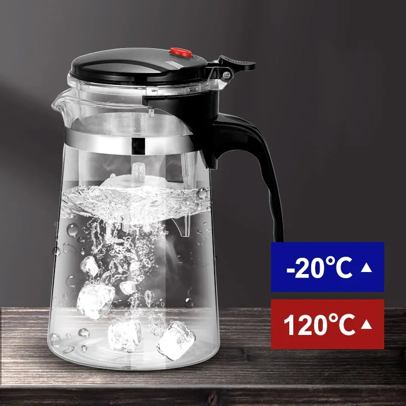 750ML Heat Resistant Glass Teapot Puer Kettle Tea Infuser Filter High Borosilicate Heatable Chinese Gung Fu Teawear Flower Pot