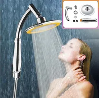 Bathroom 6 Inch High Pressure 360 Degrees Rotation Large Round Big Rainfall Sprayer Bathroom Hand Held Shower Head Accessories 1