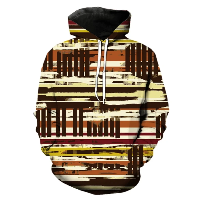 Fashionable And Minimalist Irregular Pattern Printed Clothing Top, Autumn And Winter Men's Hooded Sportswear, Long SleevedHoodie