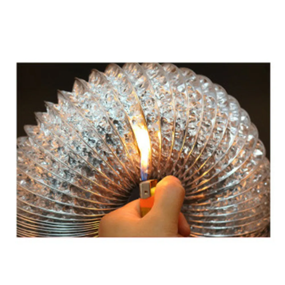 1Pcs 알루미늄 호일 환기 호스 3M 두꺼운 내화성 배기 덕트 Hvac 건조기 환풍구 주방용 유연한 공기 흡입 파이프