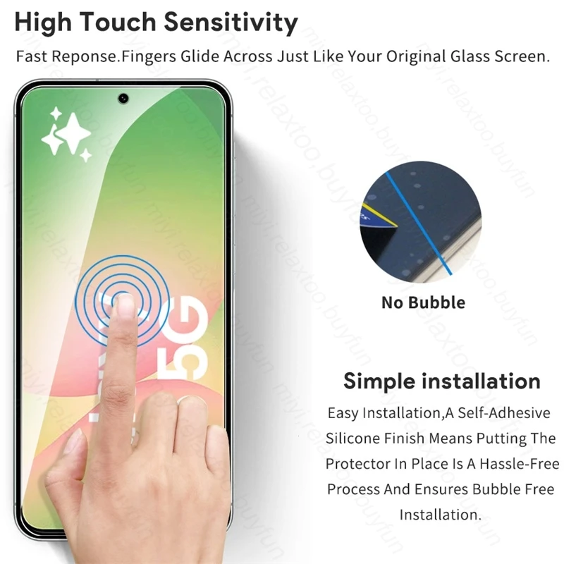 3Pcs For Samsung Galaxy A56 5G 9H Tempered Glass Case On SamsungA56 A 56 56A 2025 SM-A566B/DS 6.7" Full Screen Protectors Cover 5