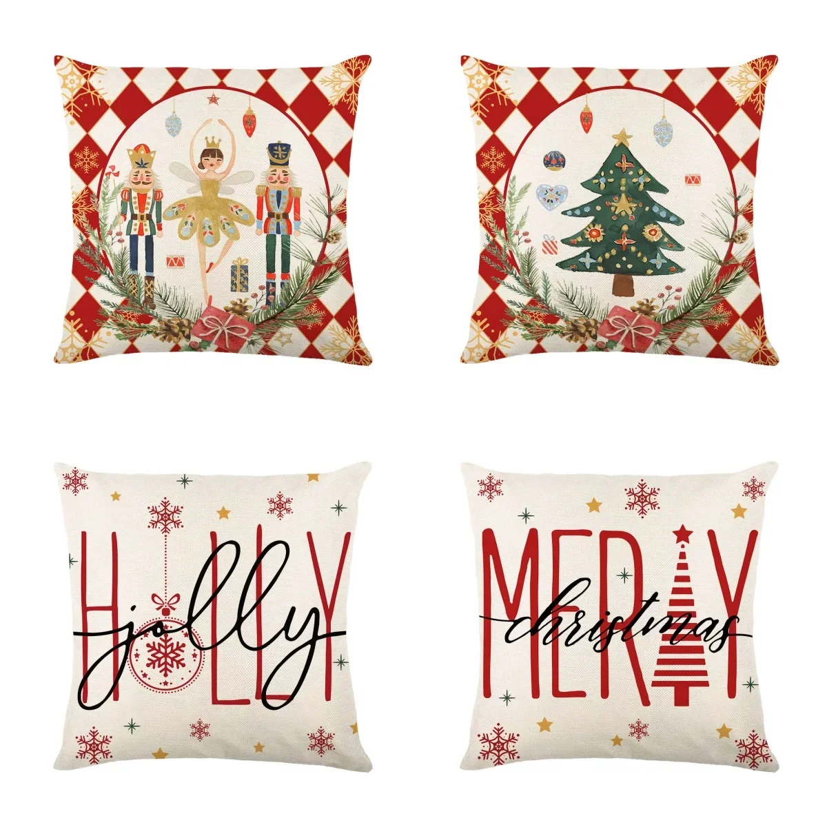

Pillow cover, home decorative sofa pillow cover, linen Christmas pillow cover