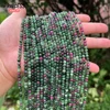 A++ Natural Ruby Zoisite Epidote 4.2mm Faceted Beads for Jewelry Making Bracelet Necklace Charms Beads DIY Accessories Wholesale 6