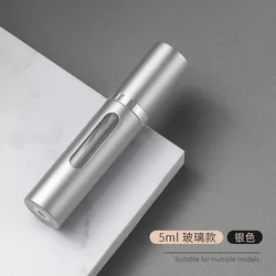 Compact 5ml Refillable Perfume Spray Bottle - Portable Travel Atomizer (Silver)