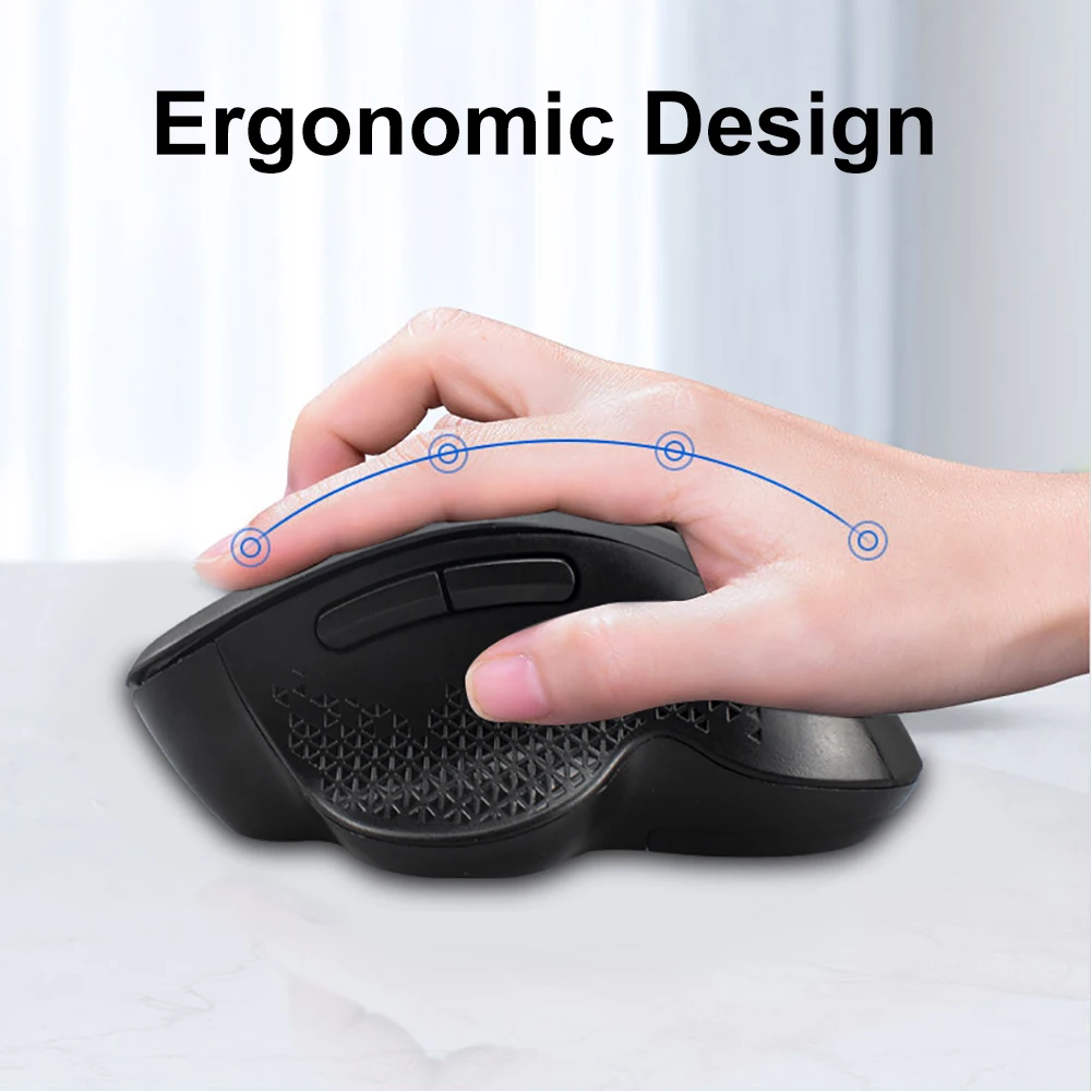 Dual-mode Bluetooth Mouse 2.4G Wireless Mouse 6 Button Ergonomic Mouse 400mAh Rechargeable Gaming Mice Silent Mouse For Laptop