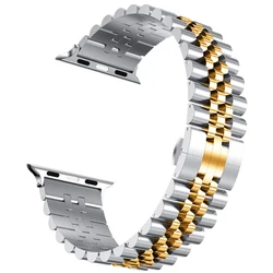 Premium Stainless Steel Replacement Bracelet for 38mm 40mm 41mm (Silver Gold)