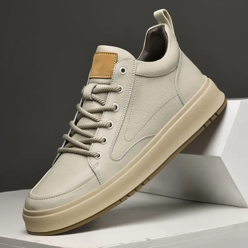 Elevator shoes for man height increase 8cm 6cm luxury brand sneaker genuine leather men's hidden heels casual shoe increasing 3