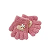 1-3Y Children Gloves Autumn Winter Warm Thicken Boys Girls Baby Riding Mittens Cute Cartoon Kid Kindergarten Five Fingers Mitten 4
