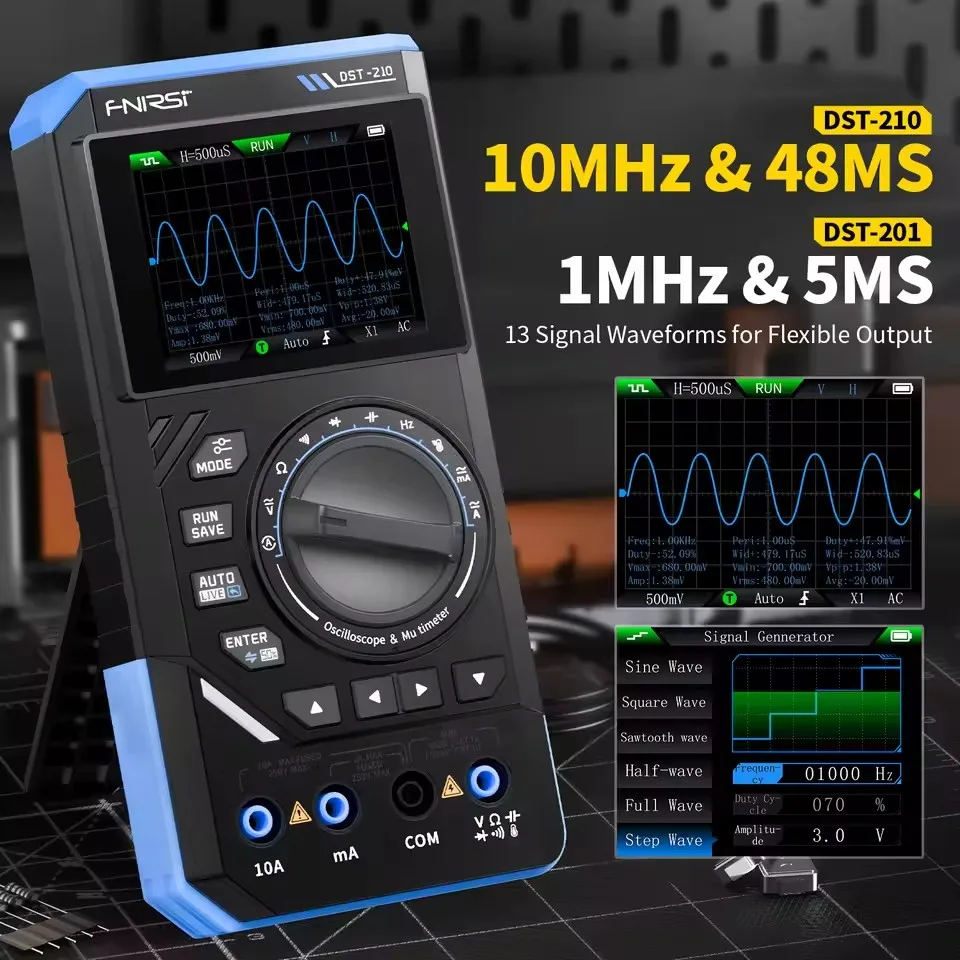 FNIRSI DST-210とDST-201 3IN1デジタルマルチメータオシロスコープ信号
