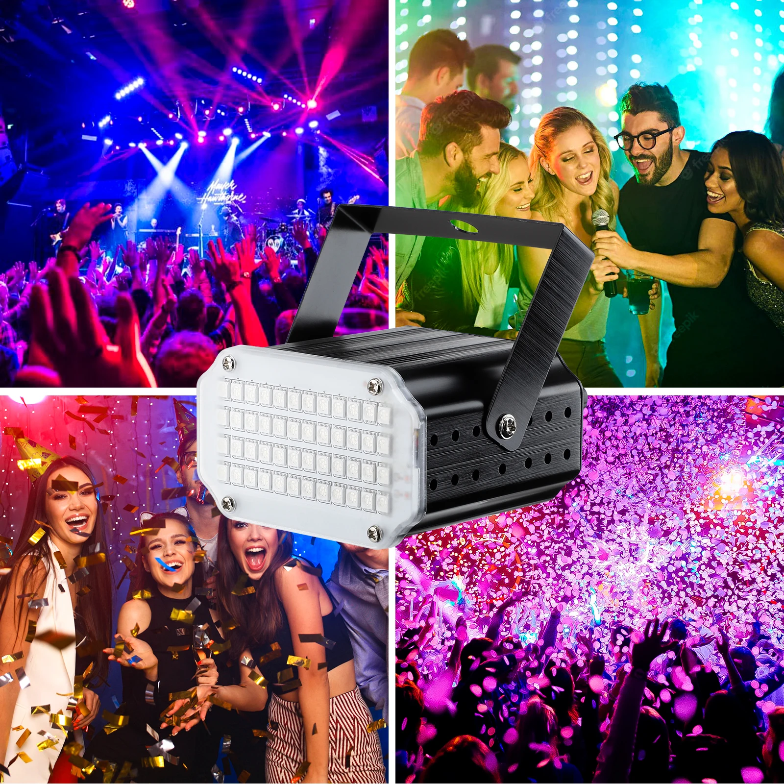 Stage Party Laser Projector DJ Disco Light Sound Activated Remote Control Strobe Party Club Festival Decorative Light Effect laser party light