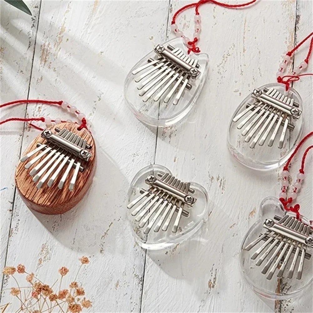 8 Key Mini Kalimba Exquisite Finger Thumb Piano Marimba Musical Good Accessory Pendant Gift Finger Keyboard Musical Instrument