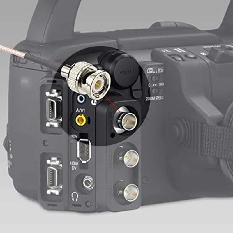 카메라용 HD SDI 케이블, BNC 케이블, BMCC 비디오 장비, HD-SDI 3G-SDI 4K 8K 비디오 케이블 지원, 30cm, 75 옴, 4 개