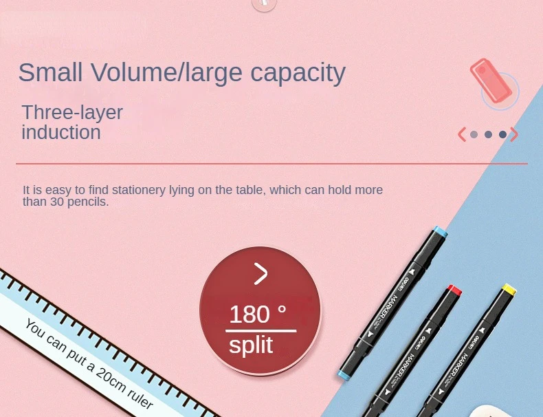 3D Color Cartoon Pencil Case Student Drop Proof Watercolor Case Little Girl Waterproof Pencil Case Children's Pencil Case