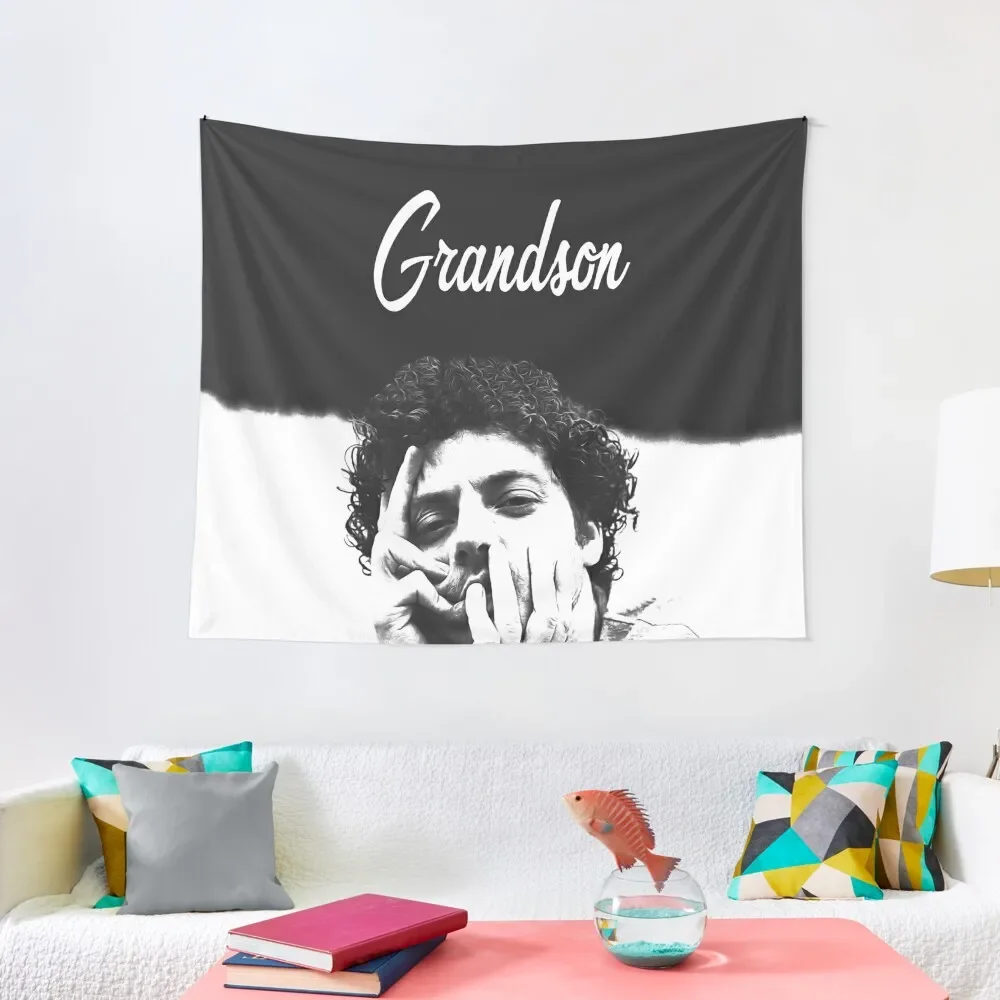 

Black and White Grandson Tapestry Wall Hanging Carpet On The Wall Cute Room Decor Decoration Bedroom Tapestry