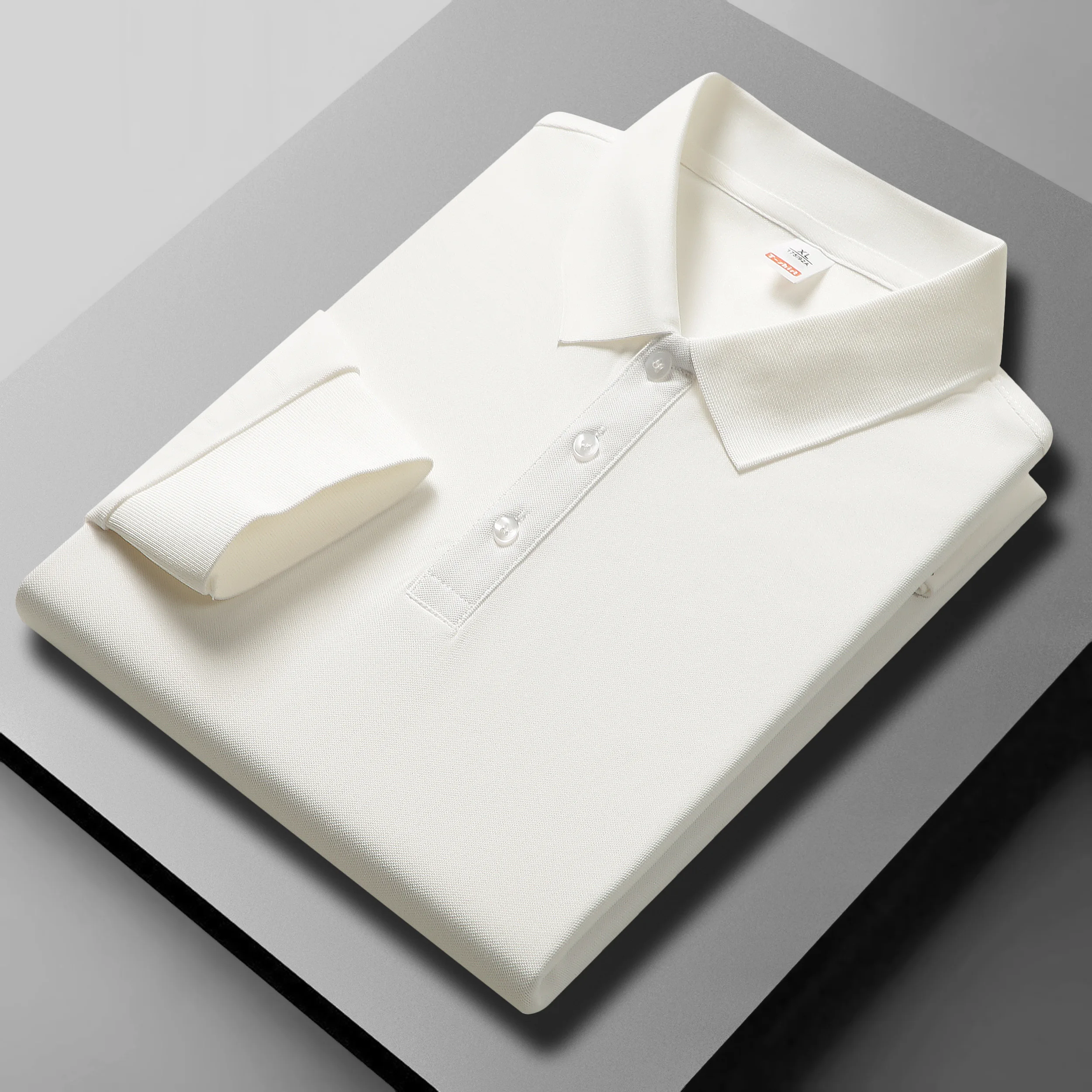 Long Sleeve Polo Shirt Men Breathable All-match Top Autumn New Comfortable Casual Clothes Unisex Soft Basics Lapel Solid Tops