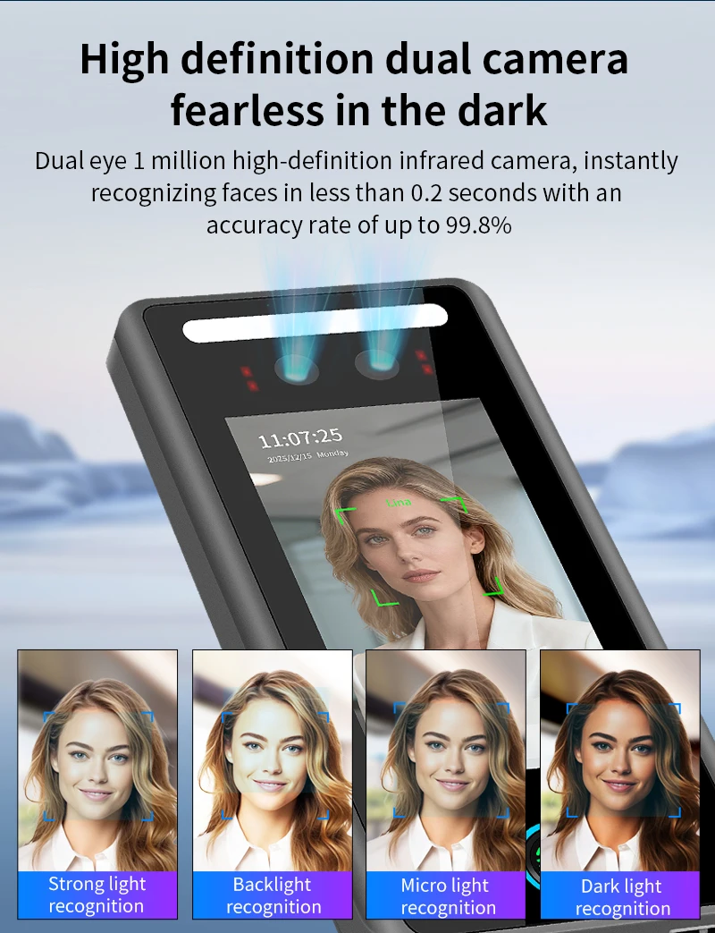 4.5 inch Dynamic Face Recognition Attendance System Terminal Time Attendance Doo