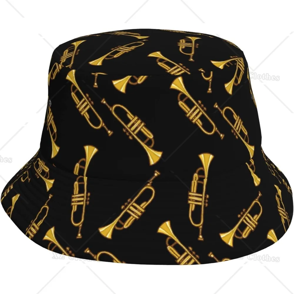 

Панама с золотой трубой для женщин и мужчин, модная пляжная Регулируемая шляпа от солнца для отдыха на открытом воздухе, кепка для рыбалки