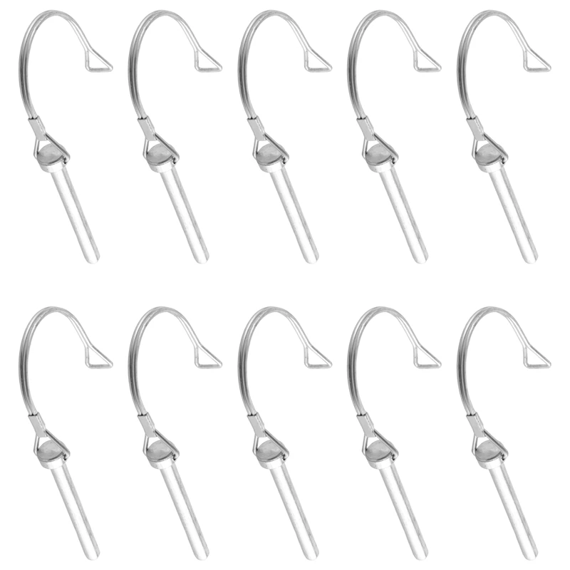 

10Pcs Wire Lock Pin, 5/16 Inch Shaft Locking Pin Hitch Pin With Round Arch Wire Retainer For Farm Trailers Lawn Garden